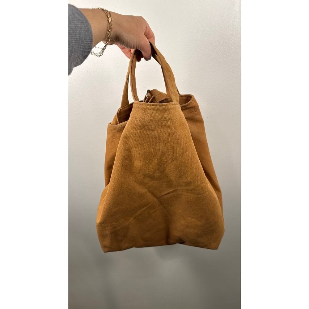 BAGGU Retro Vintage Canvas Hobo Slouchy Farmers Market Tote Bag